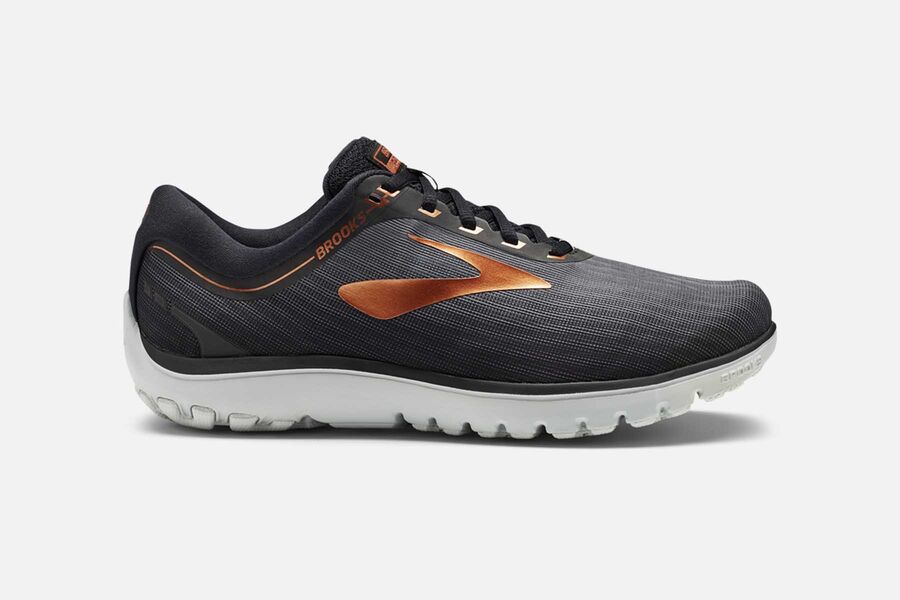 Brooks PureFlow 7 Mens Australia - Road Running Shoes - Grey/Black/Copper (045-UGADV)